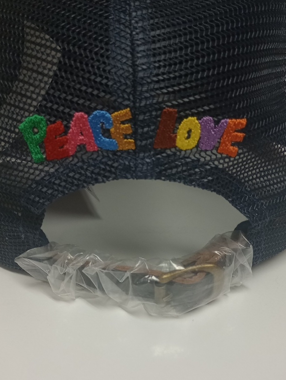 🆕 POLO RALPH LAUREN "PEACE, LOVE" NAVY BLUE CURDOROY MENS SPECIAL EDITION HAT - Picture 4 of 10